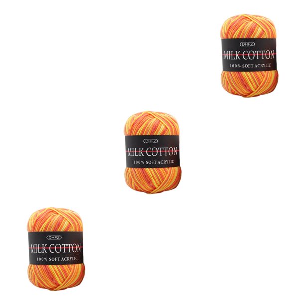 Matsuzay Hilo de 3 capas para tejer a mano, 50g por bola, bufanda, Almohada, manta, ganchillo, suave, algodón de leche Type1 NO1 Matsuzay CBP049433