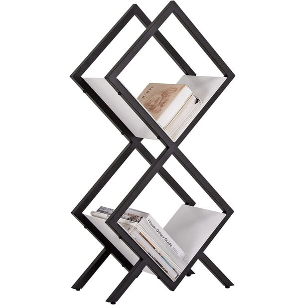 Gestal Metal Bookshelf, Modern Industrial Bookcase,Small Bookshelf