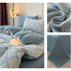 thumbnail image 4 of Xiao Hua Juego de sábanas, juego de sábanas y fundas de almohada, juego de cama individual, ropa de cama de hotel, decoración del hogar (azul), 4 of 4