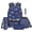 Cute Vehicle Print, variant on 5-Piece Kids Backpack and Lunch Box Set for Elementary Students, Blue Soccer Large Capacity 16 Inch Backpack, Lunch Bag, Pencil Case, Water Bottle Bag, Keychain