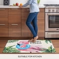 thumbnail image 5 of Summer Pink Flamingo Door Mat&nbsp;Indoor Outdoor Entrance, Non Slip Rug for Kitchen Bathroom Entryway Rug, Beach Tropical Palm Leaves Washable Doormat Floor Mat for Office Home Decor 20x31.5 Inch, 5 of 8