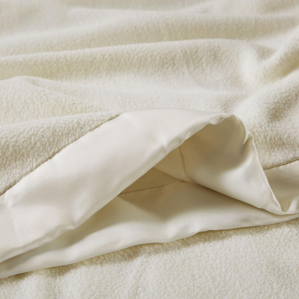 100 Polyester Knitted Micro Fleece Blanket w/ 2" Matte Satin Binding