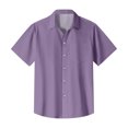 thumbnail image 5 of Men's Vacation Shirts Short Sleeve Solid Color Buttons Shirt Regular Fit Summer Casual Dress Shirts, 3XL, 5 of 5