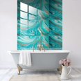 thumbnail image 4 of 20 Pieces Marble Tile Stickers Decorative Adhesive for Bathroom and Kitchen Tile Stickers (Blue,20x20cm), 4 of 5