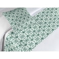 thumbnail image 3 of Abstract Modern Art Bed Runner Set, Repeating Geometric Stripe With Square and X Pattern, Decorative Bedding Scarf & a Pillow Sham for Hotels Homes, Twin, Pale Teal and Forest Green, by Ambesonne, 3 of 3
