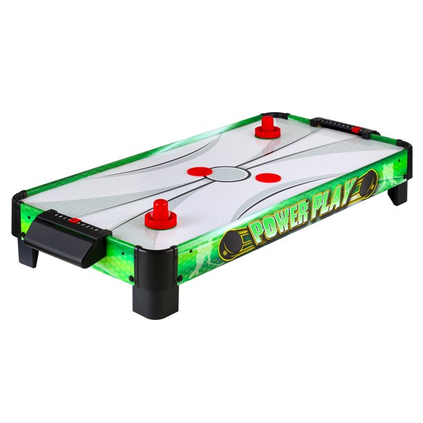 Power Play Table Top Air Hockey, 40in, Green