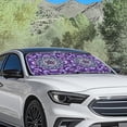 thumbnail image 3 of Binienty Boho Mandala Sun Shade for Car Windshield Foldable Floral Automotive Front Window Sun Visor 25.5x28.5 inch Boho Universal Car Accessories, 3 of 8