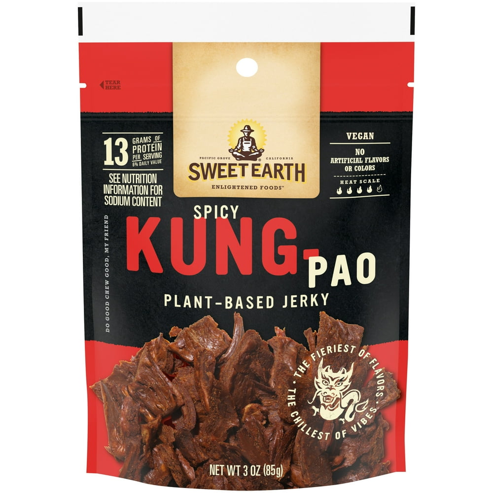 SWEET EARTH Spicy KungPao PlantBased Jerky 3 oz. Pouch