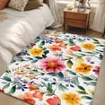thumbnail image 4 of Retro Flower Runner Rug 2.7x5 FT, Non Slip Entryway Carpet, Boho Country Floral Leaf Plant Watercolor Washable Soft Floor Carpet Entrance Mat Non-Shedding Throw Rug for Hallway Laundry Room Bedside, 4 of 9