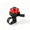 Red, variant on Ohmyroo Aluminum Alloy Bike Bell, Bicycle Handlebar Horn For Adults Kids, Mountain Road Bike Cycling Safety Ringer With Quick Screwdriver Mount Install