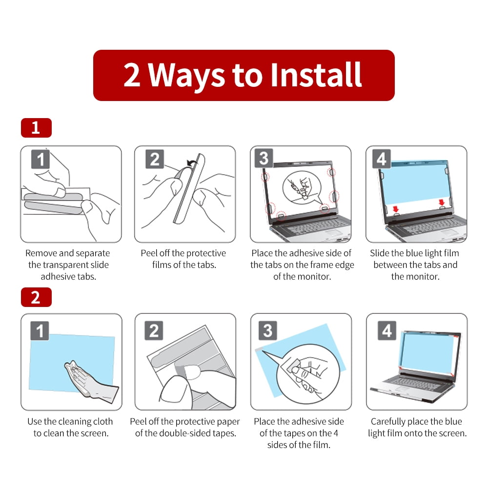 PET, Sans Colle) Protecteur D'écran Anti-lumière Bleue Pour écran D