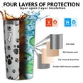 thumbnail image 3 of Paw Prints and Bones 10oz Tumblers Stainless Steel Tumbler with Lid and Straw,Vacuum Insulated Double Wall Travel Tumbler Cups with Cleaning Brush for Coffee, Tea, 3 of 4