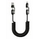 thumbnail image 1 of Cable Xtellar Usb A Tipo C Carga Rápida 240w En Espiral Para Coche Color Negro, 1 of 2