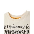 thumbnail image 3 of Gruffalo & Friends Superworm Unisex Kids Beige Short Sleeved T-Shirt, 3 of 5