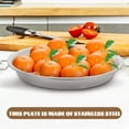 thumbnail image 2 of Plato de fideos de acero inoxidable, bandeja de arroz al vapor con mango, 2 uds., 2 of 6
