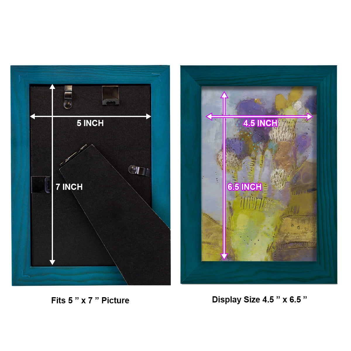 Blumen II -Framed Print w/glass-Ocean Blue
