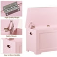 thumbnail image 2 of Segawe 39''L Storage Chest Wooden Storage Trunk Bench Home Organizer W/Safety Hinge, Pink, 2 of 11