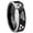 Black 2 Tone Beveled Edge, variant on Legend of Zelda Dome Gold Plated Tungsten Men Ring 10MM
