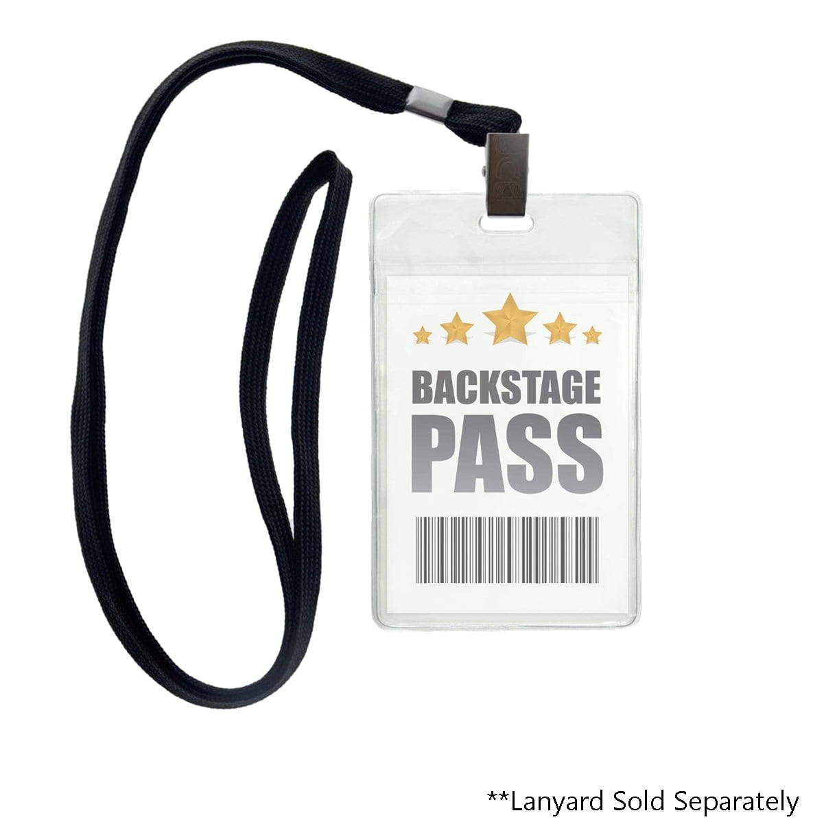 25 Pack - Clear 3 X 4 Badge Holder w/ 2 Pockets - Heavy Duty Vertical Vinyl ID Card Protector Sleeves w/Front & Back Window Pouches for Two I’d - Trade Show, Immunization Card & More by Specialist ID