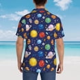 thumbnail image 6 of Haiem Space Planet Printed Hawaiian Shirt for Men - Men’s Casual Beach Summer Shirts - Stretch Fabric with Modern Fit-Large, 6 of 9