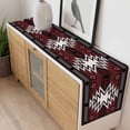 thumbnail image 4 of Red Black Table Runner - 70 Inch Long, Kitchen Dining Table Runner Dresser Scarves, Southwest Geometric Aztec Farmhouse Tribal Farmhouse Decor for Coffee Tables Wedding Party Banquet, 4 of 8