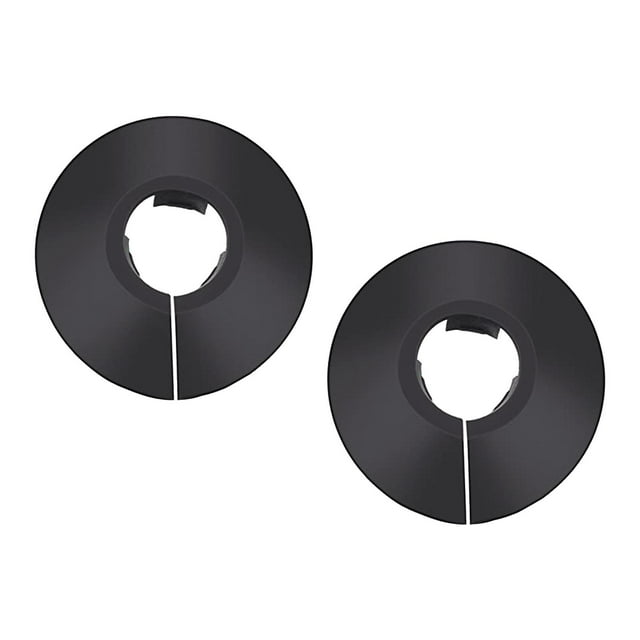 2 uds cubierta de tubo de brida Collar protector de cubierta de tubo de radiador para tuberías de Gas tuberías de calefacción válvulas angulares garaj negro