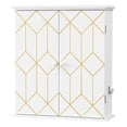 thumbnail image 5 of HLR Wall-Mounted Bathroom Storage Cabinet with Gold Trim, Bathroom Cabinet with Adjustable Shelves, 5 of 9