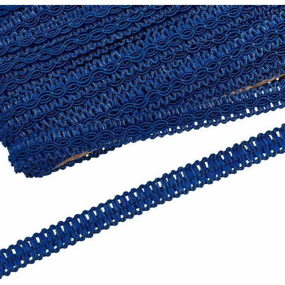 13 Yards Basic Trim Decorative Gimp Braid 3/8 inch Wide Prussian Blue Gimp Braid Trim Handmade Basic Trim Polyester Woven Braid Sewing Trim