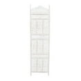 thumbnail image 3 of Aesthetically Carved 4 Panel Wooden Partition Screen/Room Divider- White, 3 of 5