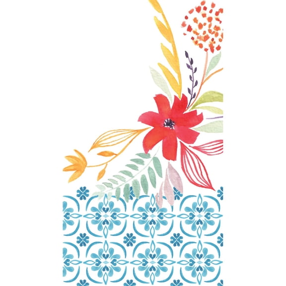 Evergreen Paper Guest Towel, 15 count, Watercolor Floral