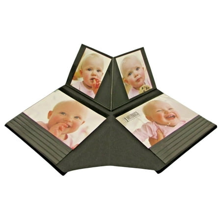 Melannco Pop-Up Photo Album, Black, “Keeper of Memories” Holds 6x4 Photos