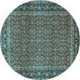 thumbnail image 1 of Ahgly Company Indoor Round Persian Light Blue Traditional Area Rugs, 8' Round, 1 of 4