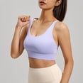 thumbnail image 5 of Wensltd Womens Sport Yoga Bras Crew Neck Sleeveless Cropped Tops Trendy Workout Fitness Push Up Bra Black, 5 of 9