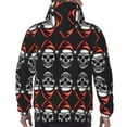 thumbnail image 7 of Honeii Skull santa hat Pattern Mens Hoodies Men's Loose Sleeve Sweatshirt,Pullover Hooded Sweatshirt for Men,Essentials Hoodie-XX-Large, 7 of 7