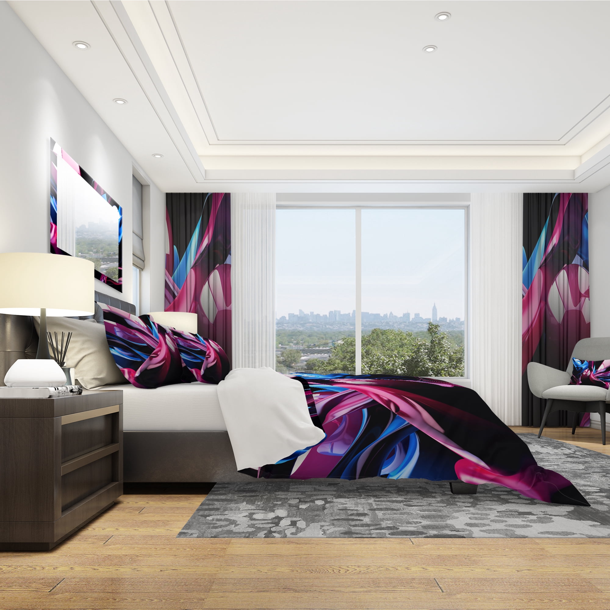 Designart 'What Do You See' Modern & Contemporary Duvet Cover Set
