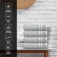 thumbnail image 4 of Infinitee Xclusives 100% Turkish Cotton Hand Towels 16 x 30 inches Pack of 4, Grey, 4 of 9