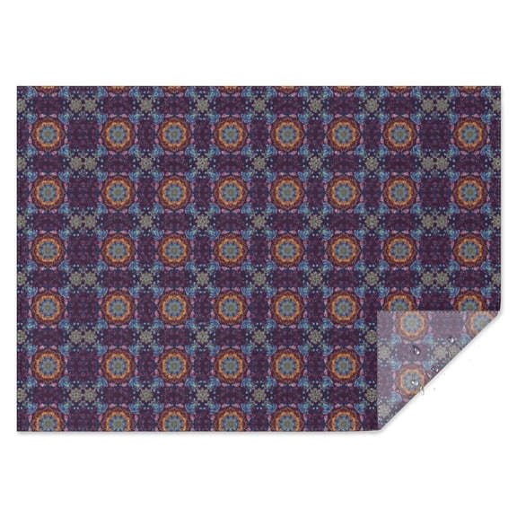 Boho Bohemia Flower Rectangle Tablecloth 60"x84",Waterproof Polyester Rectangle Table Cloth, Wipeable Spillproof Polyester Tablecloth for Dining, Camping, Indoor and Outdoor