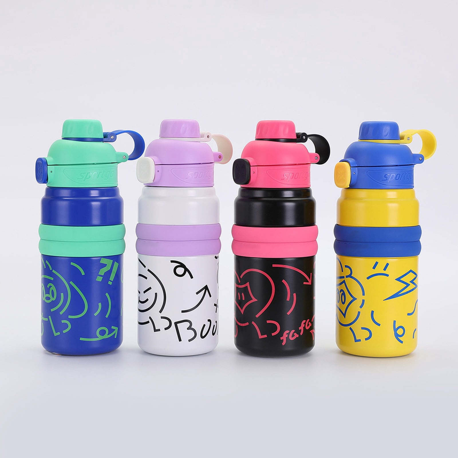 Gourde Enfant Personnalisable Tritan 440ml - Sans BPA, Avec Paille Et Poignée - Pour école, Sport, Sorties