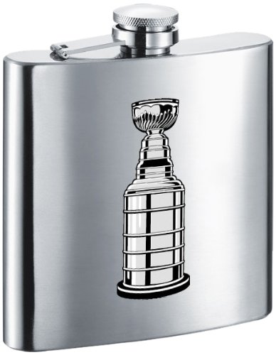 Visol Turtle Stainless Steel Hip Flask Chrome 6-Ounce Satin Finish