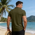 thumbnail image 4 of ASDFVBKG Mens Short Sleeve Polo Shirts Lightweight Casual Collared Polo Shirts for Men Stretchy Golf Polo T Shirts Army Green S, 4 of 4
