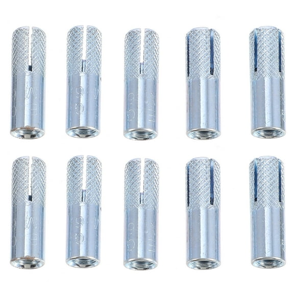 OULII 50Pack Concrete Wall Anchors Cylindrical Silver for Building Renovation