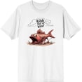 thumbnail image 3 of A Fish Out of Water Humor Adult White Crew Neck Short Sleeve Tee-XS, 3 of 4