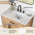 thumbnail image 4 of Pemberly Row 31" Engineered Stone Vanity Top - Grain White w/ Single White Sink, 4 of 5