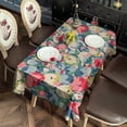 thumbnail image 2 of Pioneer Flower Floral Print Pattern Rectangle Tablecloth 60"x102",Waterproof Polyester Rectangle Table Cloth, Wipeable Spillproof Polyester Tablecloth for Dining, Camping, Indoor and Outdoor, 2 of 6