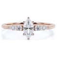 thumbnail image 1 of JeenMata Elegant Marquise Cut Engagement Ring in 18K Rose Gold Plating for Women, 1 of 6