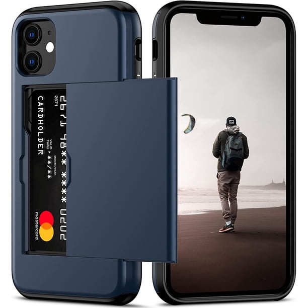 for iPhone 11 Pro Max Case with Card Holder Heavy Duty Protective