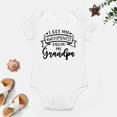 thumbnail image 4 of I Get My Awesomeness From My Grandpa - Baby Clothes - Funny Newborn Bodysuit Outfits for Boys And Girls White-style-1 9months, 4 of 7