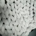 thumbnail image 5 of Chunky Knit Blanket Throw, Soft Acrylic Fibres Throw Blanket, Handmade Thick Cable Knit Crochet Blanket, Large Knit Blanket Chunky Yarn, Rope Knot Throw Blanket for Couch Home Decor, 5 of 8