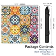 thumbnail image 2 of Extra Large Boho Design Mahjong Mat 31.5 Inch Square Rubber Table Cover Features Non-Skid Bottom for Stability and Noise Reduction for Tiles and Cards, 2 of 7