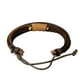 thumbnail image 4 of Cómoda de cordón de cuero PU con lazo ajustable con cordón marrón Hugo Pulsera trenzada ajustable, 4 of 9